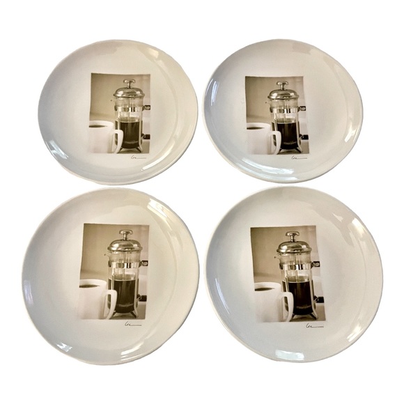 Lea Murphy Whiny Dog Press, Coffee Press Plates, Set of 4, sepia tone - Picture 1 of 6